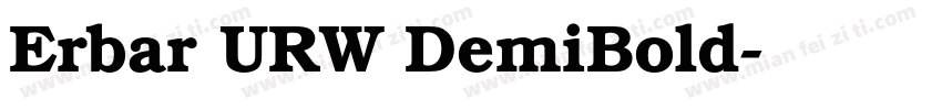 Erbar URW DemiBold字体转换